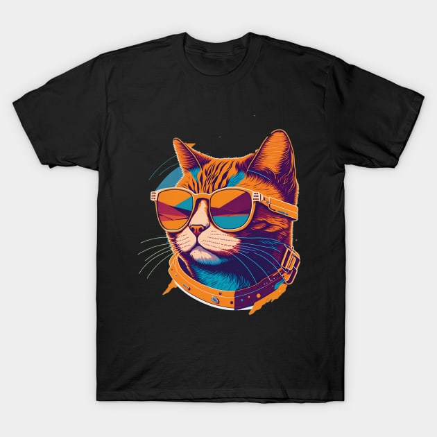 Cool Cat Kitten Lover T-Shirt by VisionDesigner